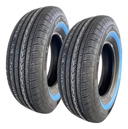 لاستیک کپسن سایز 205/75R14 دورسفید 4لا مدل H202 +هدیه